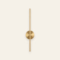 Strand rechargeable linear wall light in brushed gold, cream background