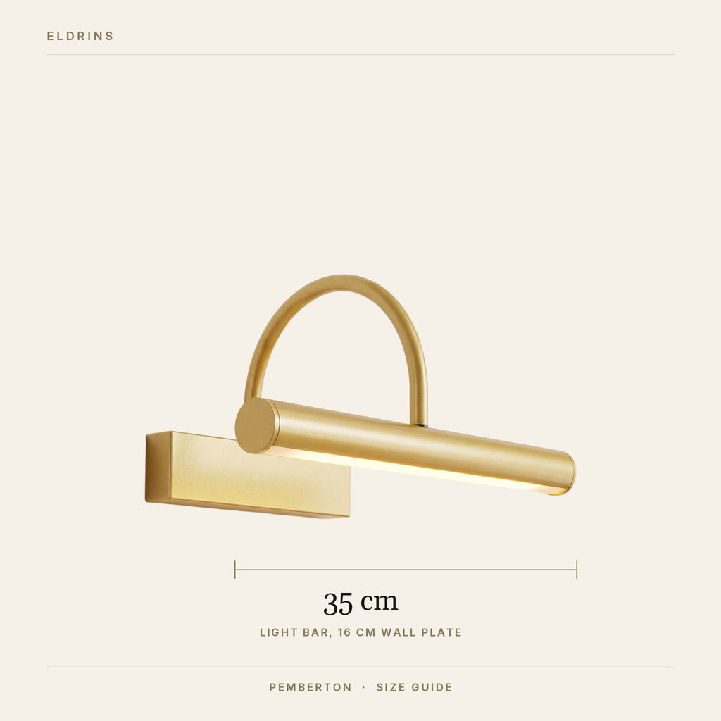 Pemberton size guide, 35 cm light bar
