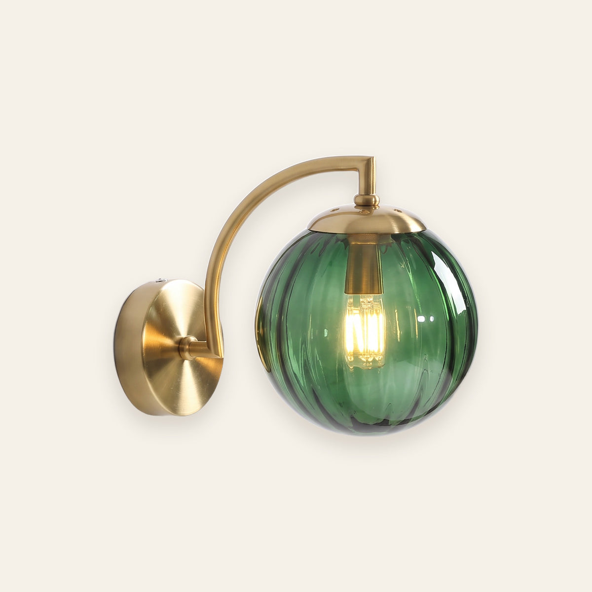 Ashcombe in green glass