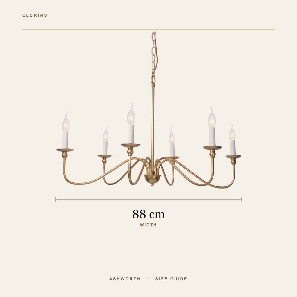 Ashworth chandelier size guide: 88 cm wide