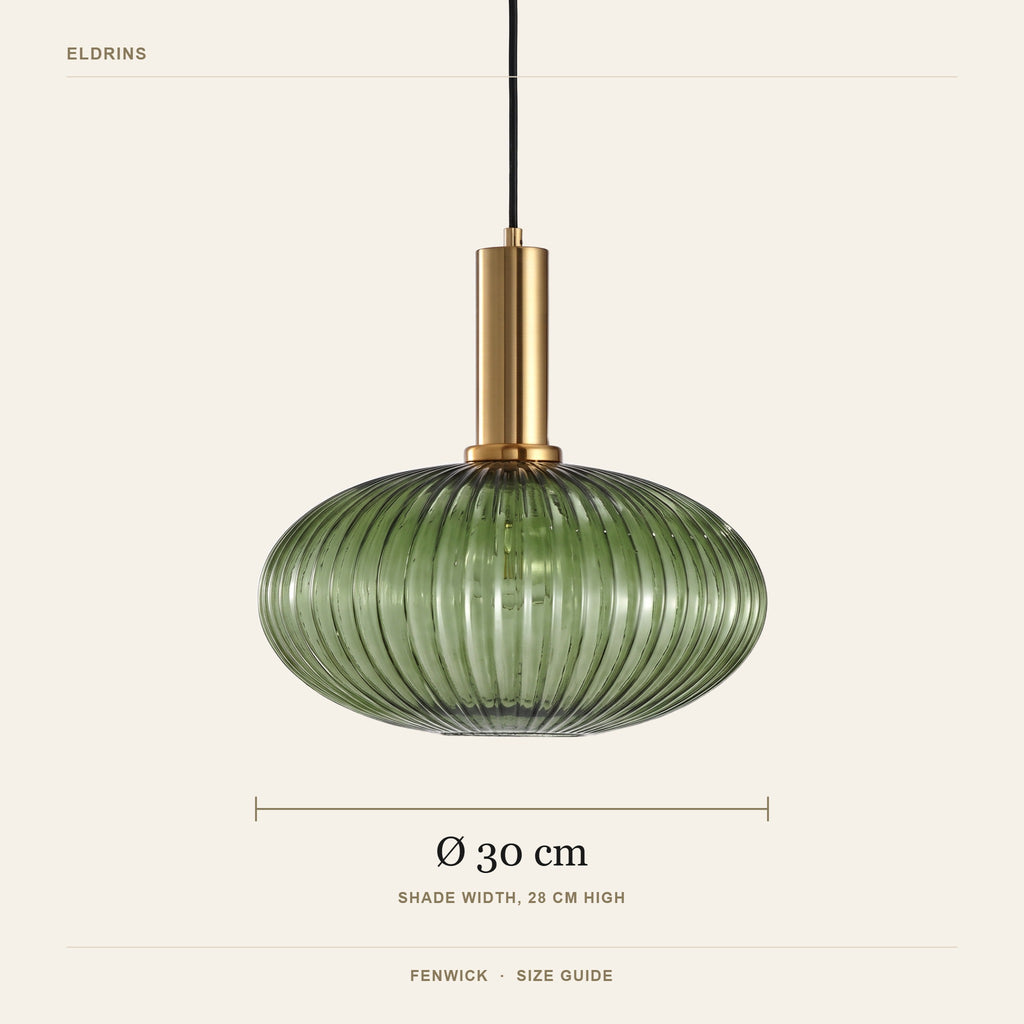 Fenwick pendant size guide, 30 cm wide