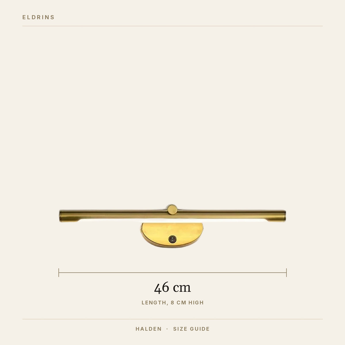Halden size guide, 46 cm long