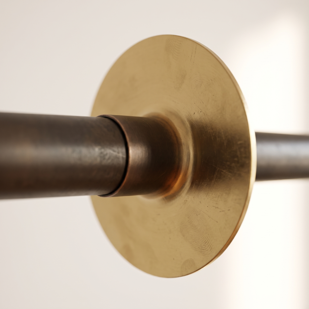Close detail of a lamp holder and the gold and bronze finish on the Linvara bar pendant