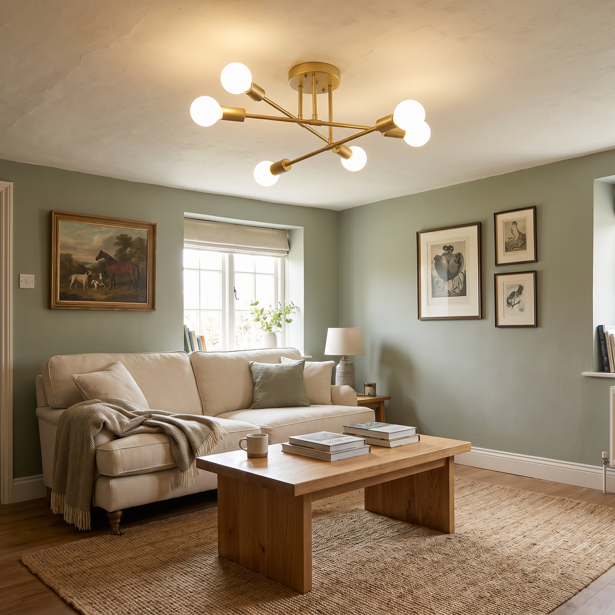 Solenne sputnik ceiling light in a living room