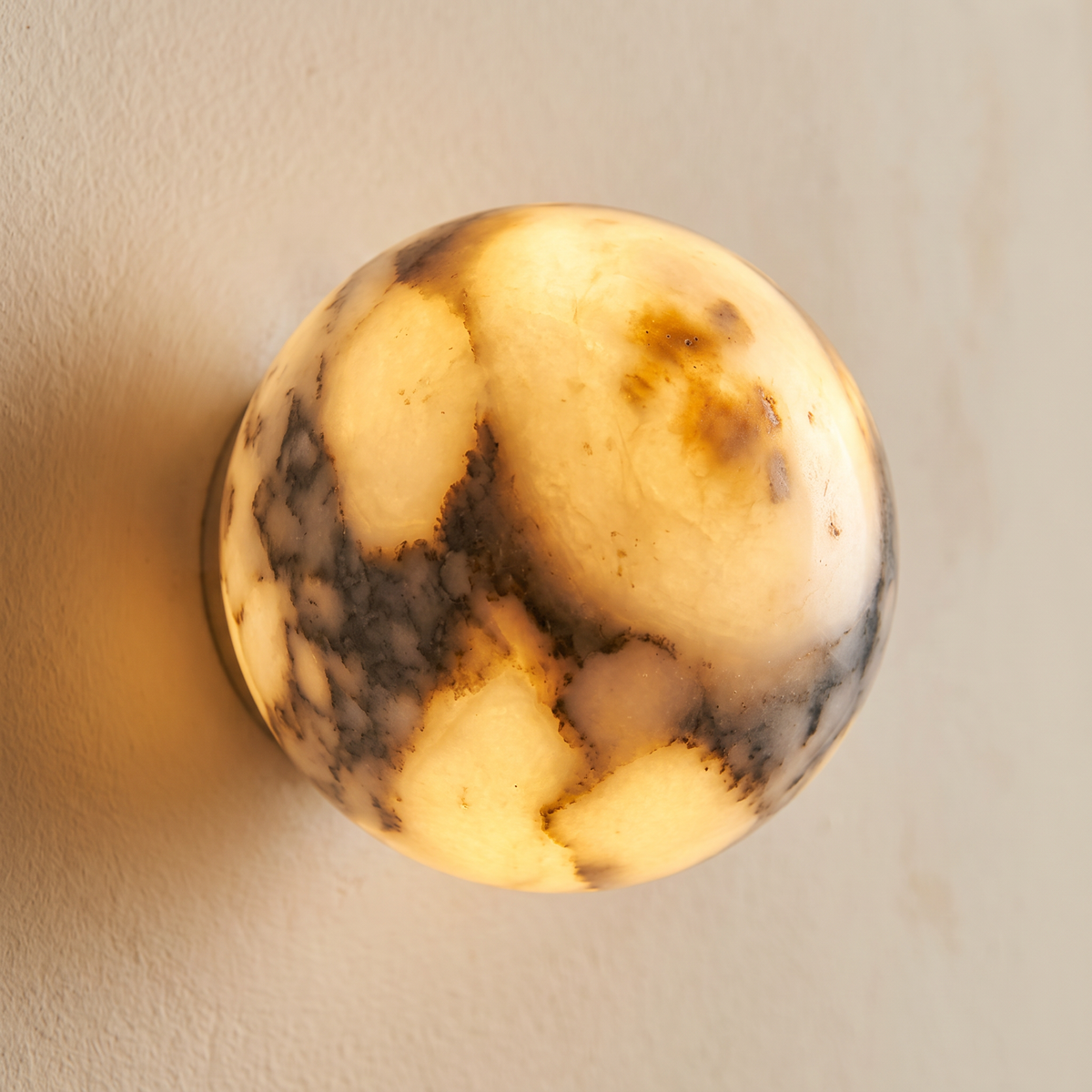 Close up of the glowing veined marble
