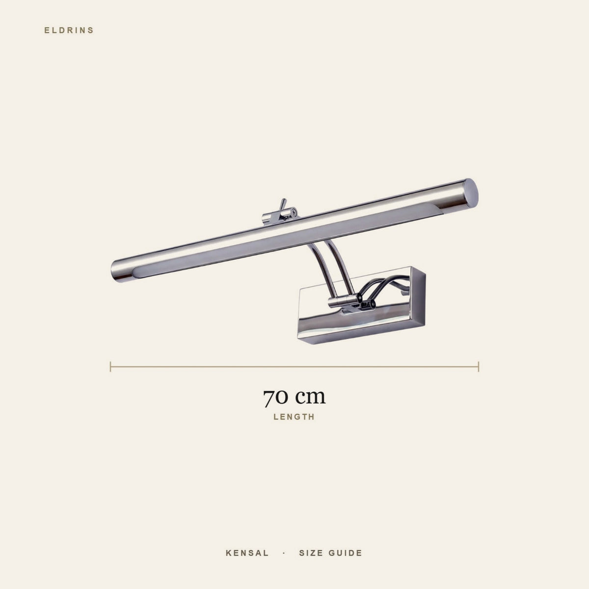 Kensal vanity light size guide: 70 cm long