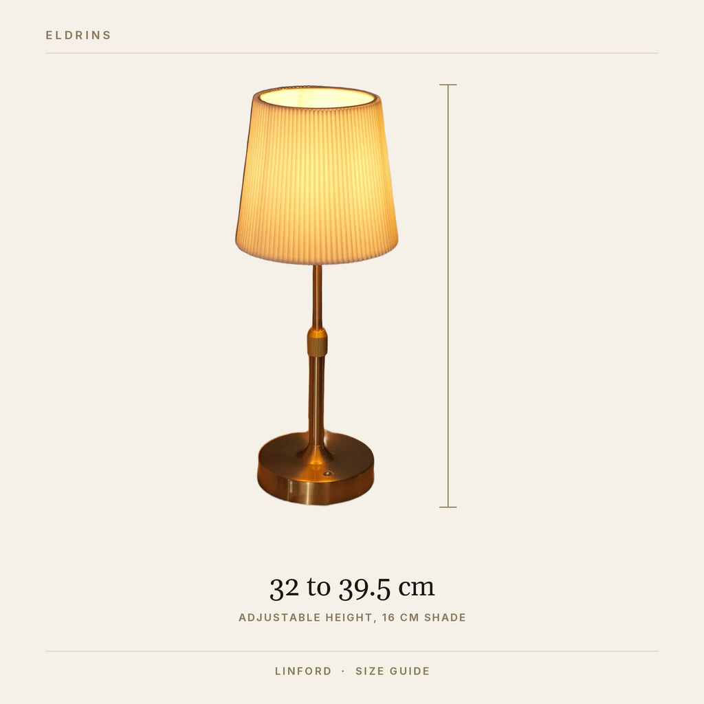 Linford size guide, 32 to 39.5 cm adjustable height