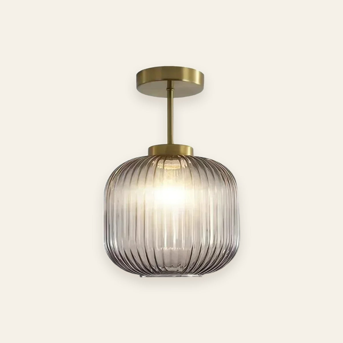 Thornbury in smoked grey ribbed glass